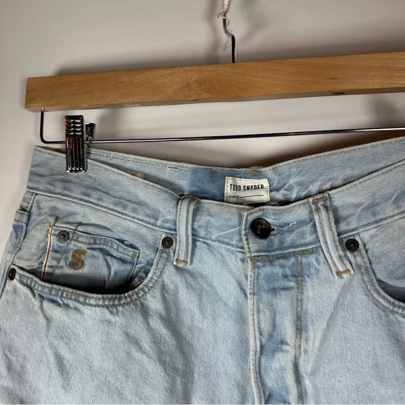 Todd Snyder Light Blue Straight Men Jeans - Picture 3 of 9